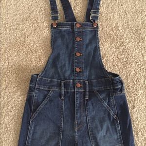 Madewell Buttondown Overalls skinny stretch XS